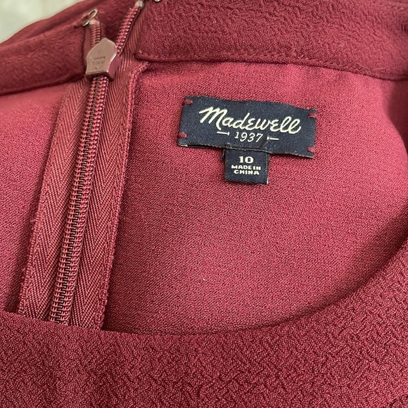 Madewell Sloan Cranberry Jumpsuit size 10 - Picture 3 of 5